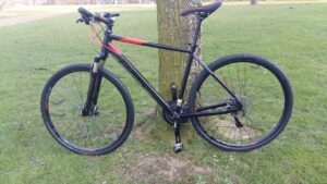 Cube Tonopah Pro Crossbike in Seitenansicht auf einer Wiese.