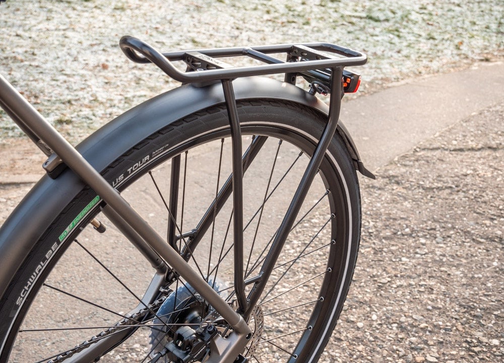Nahaufnahme des Gepäckträgers am Kalkhoff Endeavour E-Pro 2019 E-Bike.
