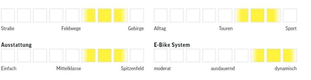 Das KTM Macina Team Pro 2020 im Ranking in den Kategorien: Ausstattung, Einsatz, Terrain und E-Bike-System.