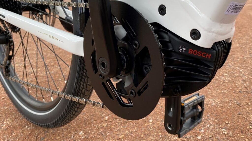 Nahaufnahme des Bosch Performance CX Motors am Diamant Zing E-Bike.