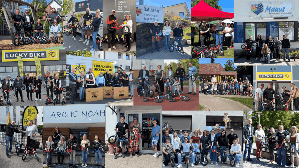 Strahlende Kinderaugen: Lucky Bike und KTM spenden 500 Laufräder an benachteiligte Kinder