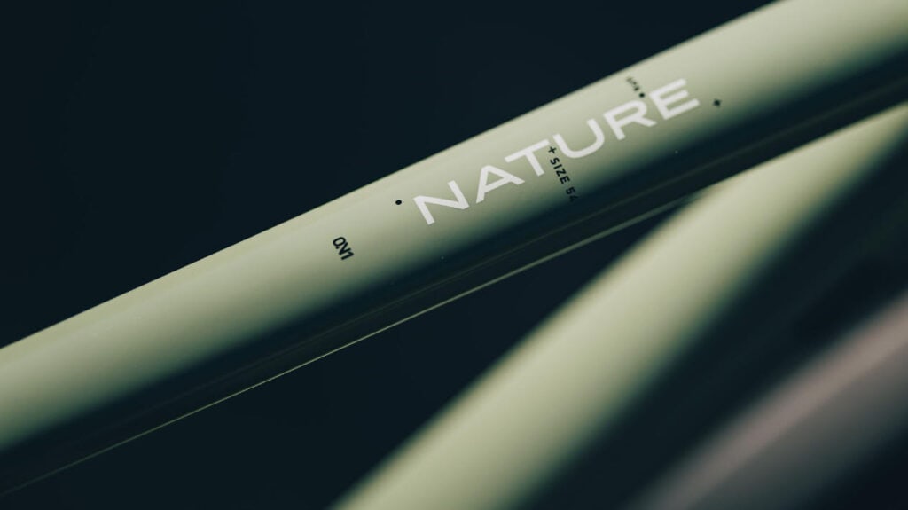 Cube Nature 2027 Modelle Neuheiten im Vergleich ONE FE almondgreen´green Detailbild Rahmen