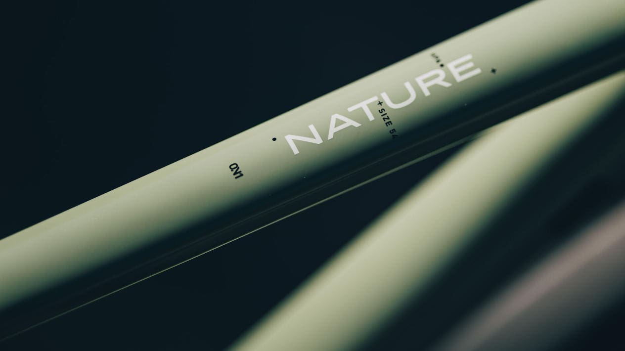 Cube Nature 2027 Modelle Neuheiten im Vergleich ONE FE almondgreen´green Detailbild Rahmen