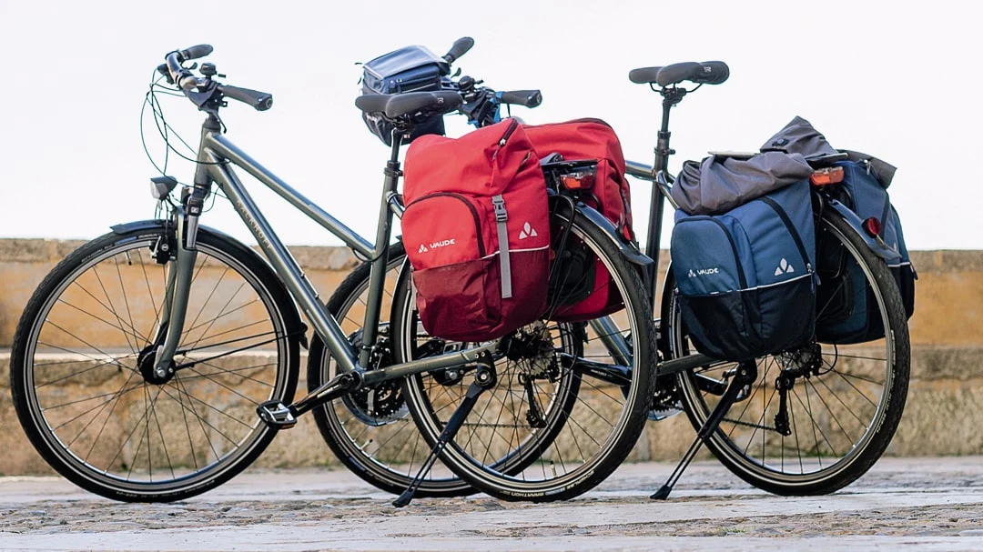 Hecktaschen am Fahrrad fuer die Radreise