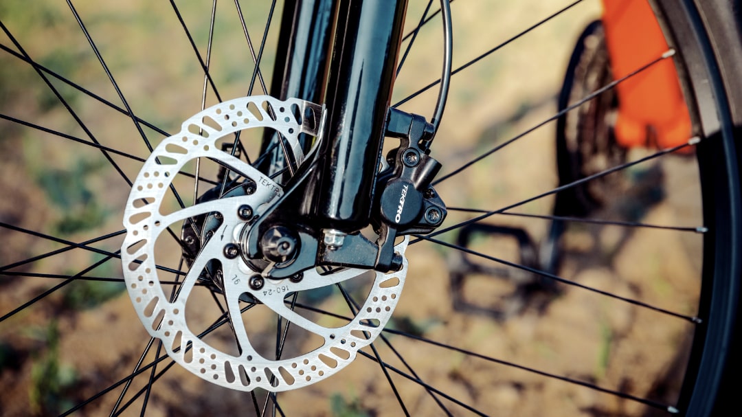 Effektive Fahrradbremse: Hydraulische Scheibenbremsen im Einsatz.